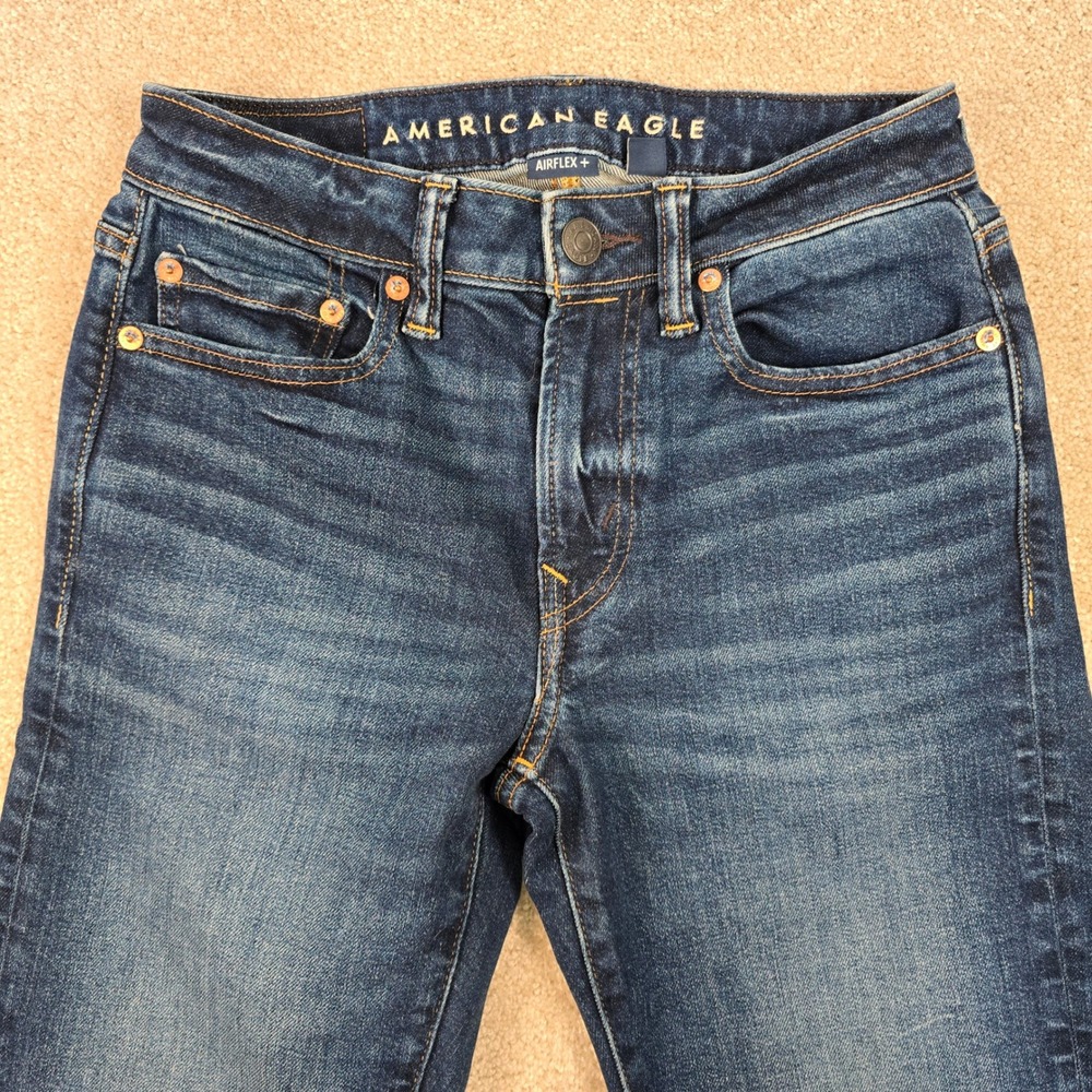 American Eagle Airflex+ Slim Jeans Womens 26x28 Dark Wash Blue‎ Denim